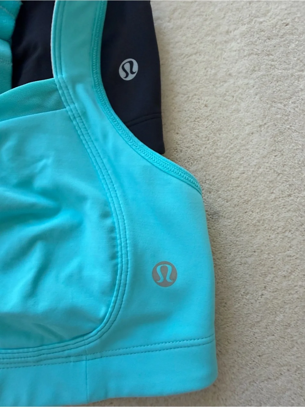 lululemon athletica Trio Pack Sports Bras - White, Black & Turquoise